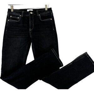 Ganni Sheldon Slit Hem Jeans Size 28 Grey